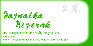 hajnalka mizerak business card